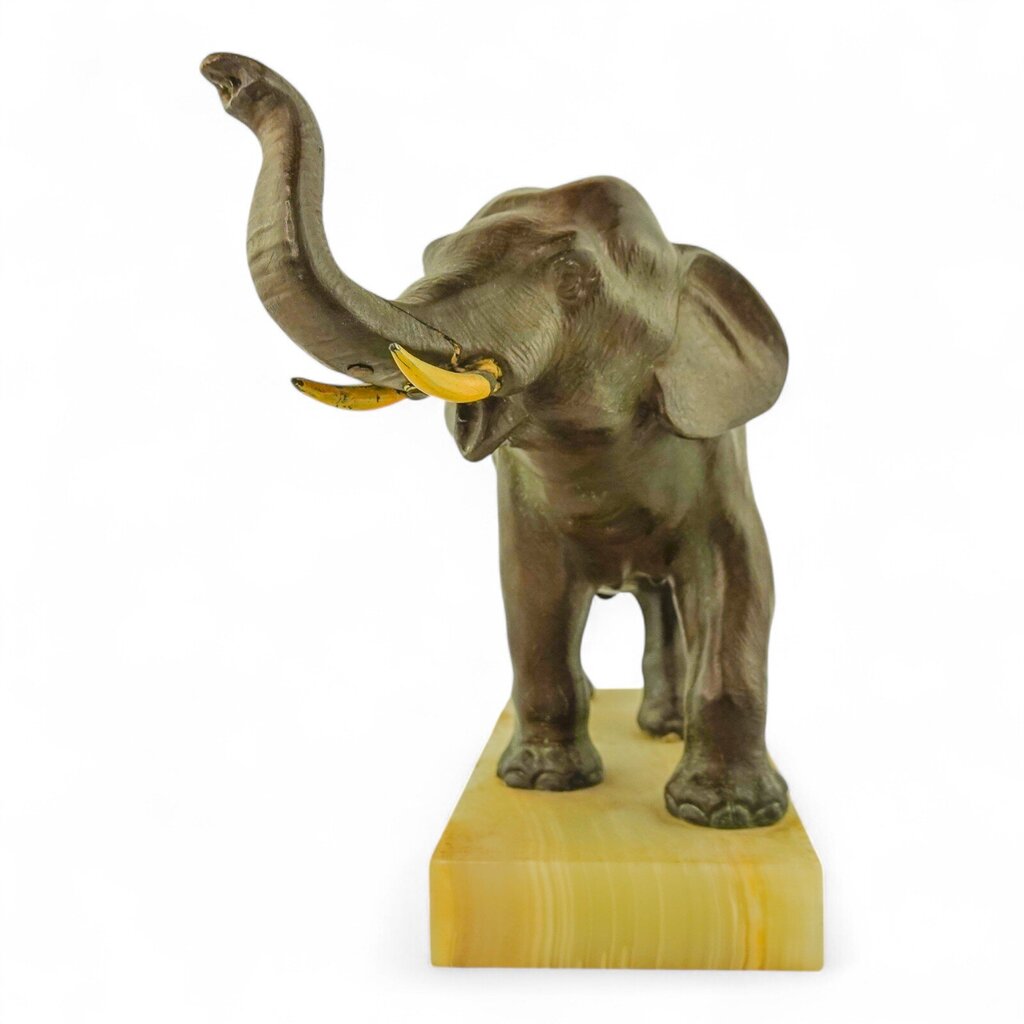 Bronze Elephant on Marble