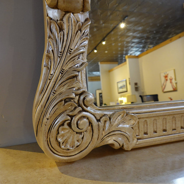 Orig Price $2225 - Ornate Demilune Table with Mirror