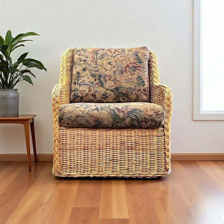 Rattan Chair w/ Cushion