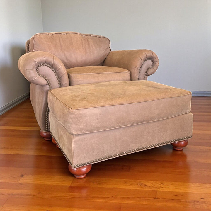 Leather Chair & Ottoman