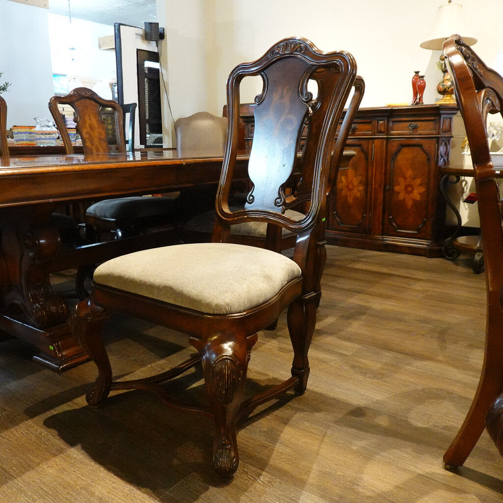 Orig Price $3600 - Dining Table with 2 Leaves and 6 Chairs
