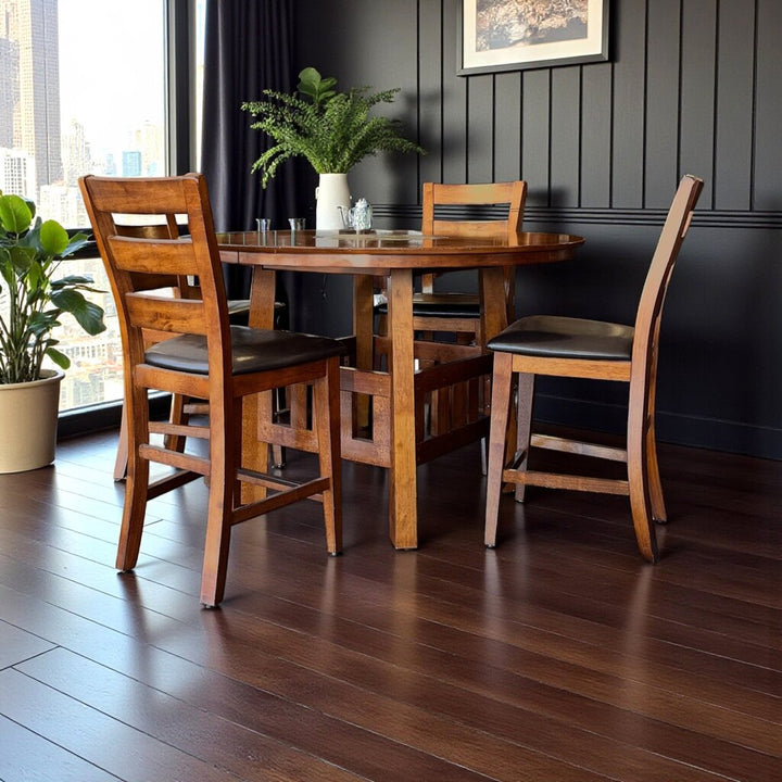 Pub Table w/ Tile Inset & 4 Stools