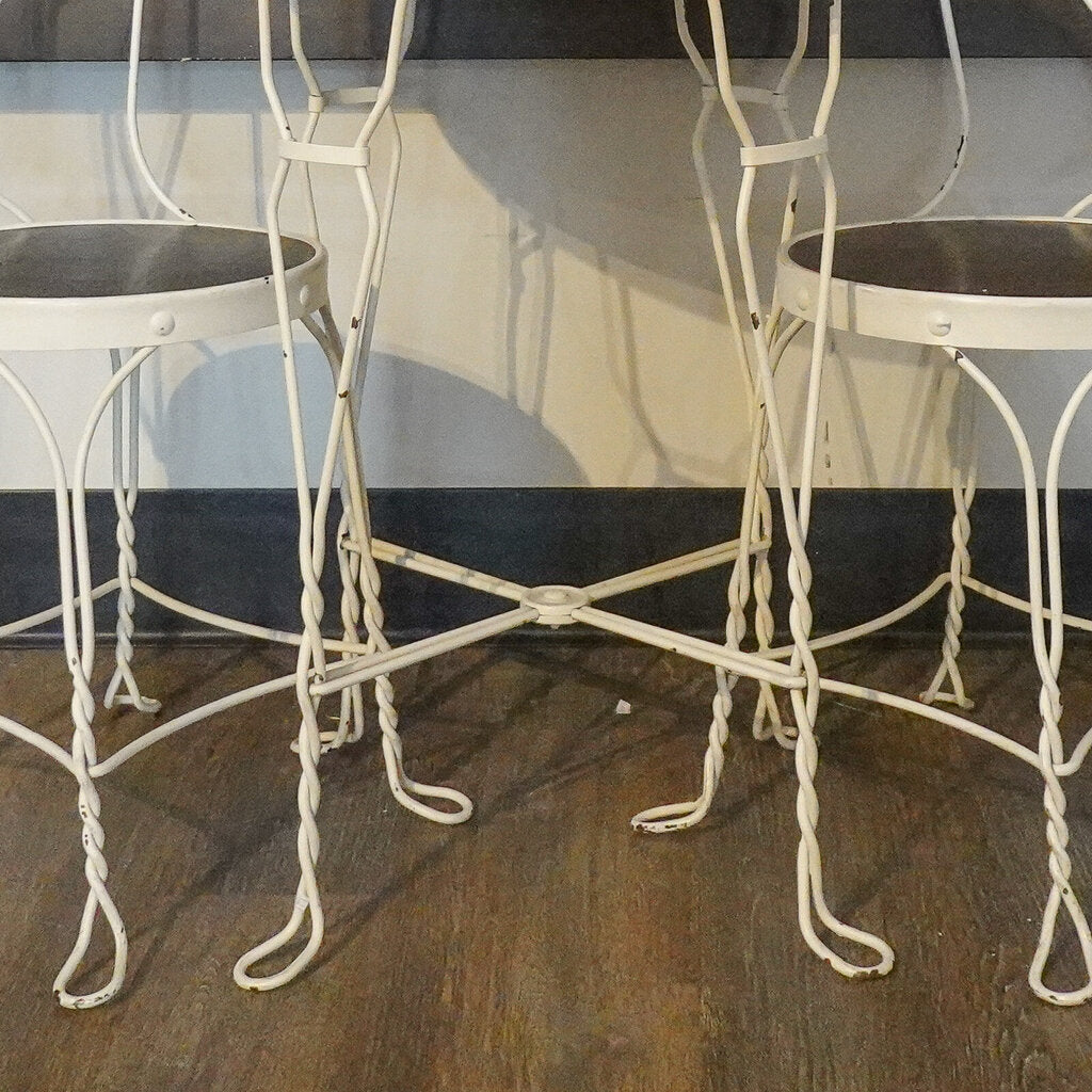 Antique 3 Piece Ice Cream Parlor Set