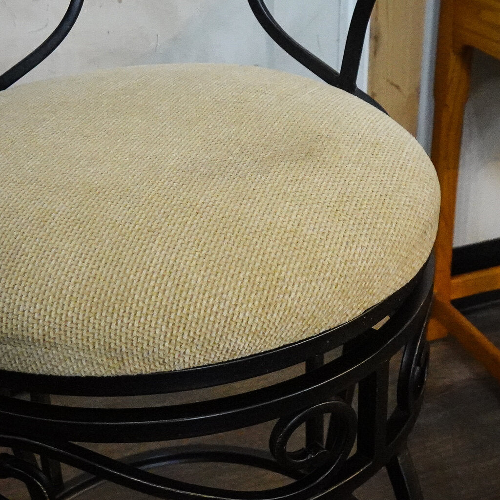 Iron Scroll Stool Chair