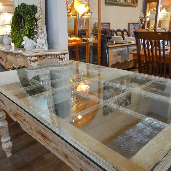 Reclaimed Window Pane Dining Table