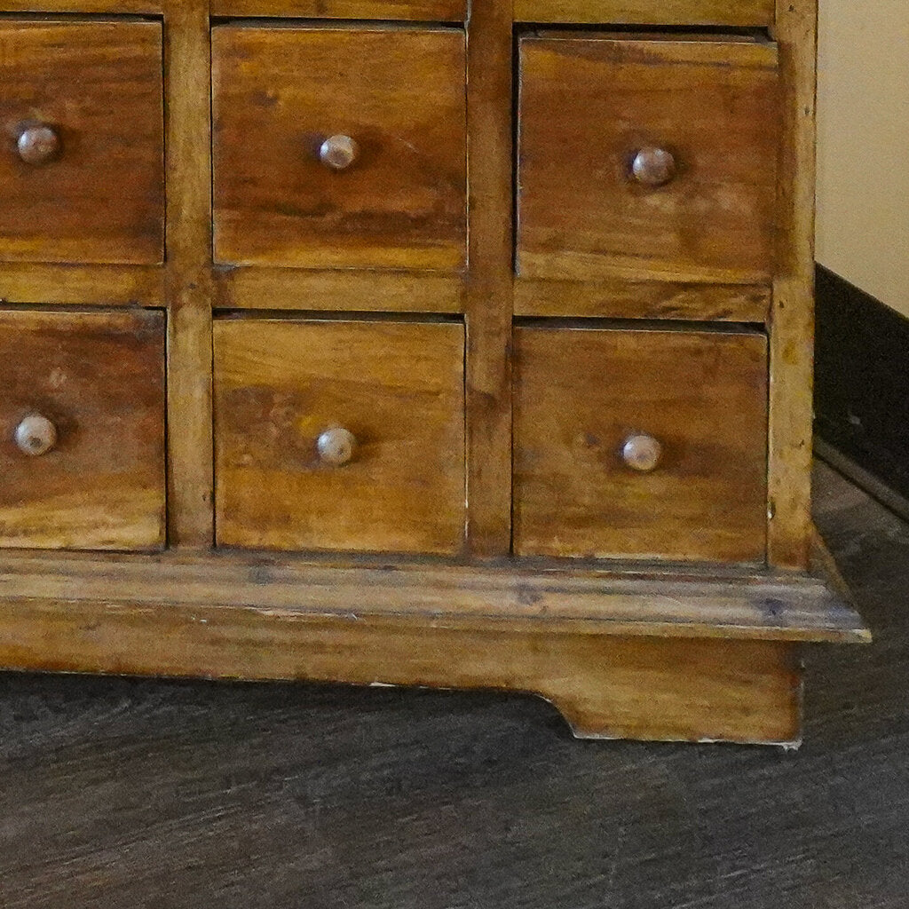 Antique Solid Wood 20 Drawer Apothecary