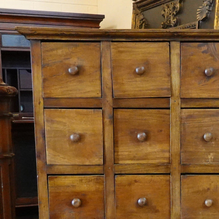 Antique Solid Wood 20 Drawer Apothecary