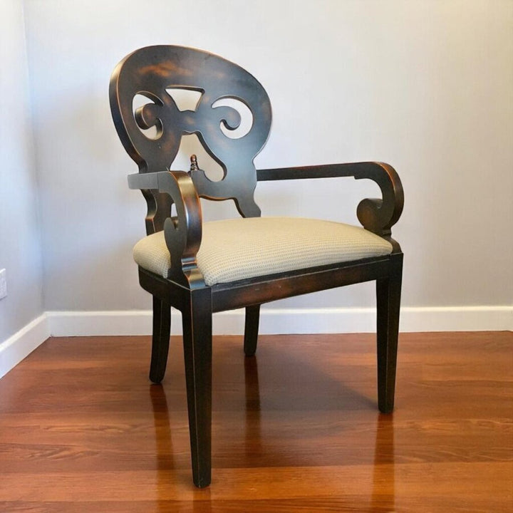 Orig. Price $650 - Scroll Back Dining Captain's Chair