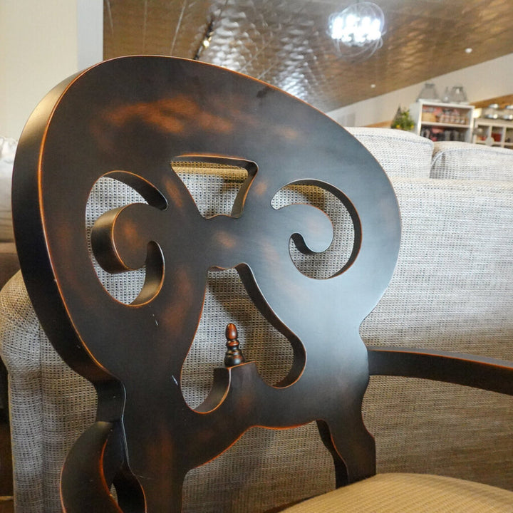 Orig. Price $650 - Scroll Back Dining Captain's Chair