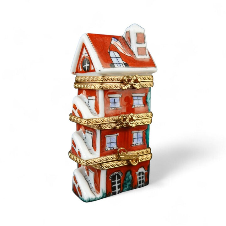 3 Hinge Brick House Trinket Box
