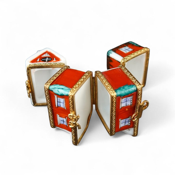 3 Hinge Brick House Trinket Box
