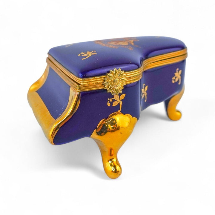 Cobalt Piano Trinket Box