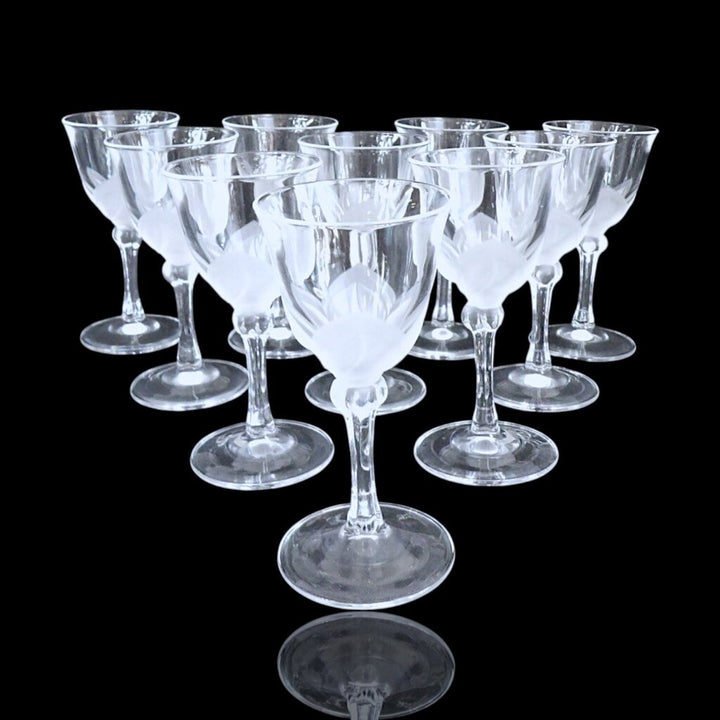 Set of 10 Florence Satine Liqueur Glasses