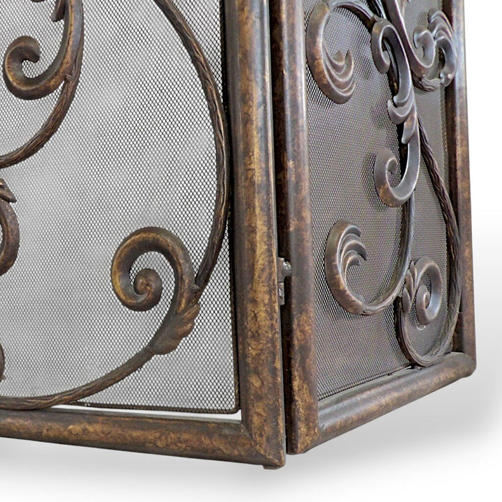 Fireplace Tri-Fold Screen