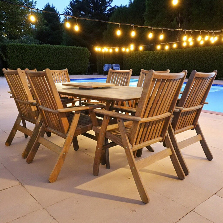 Orig. Price $7000 - Teak Patio Table with 8 Chairs