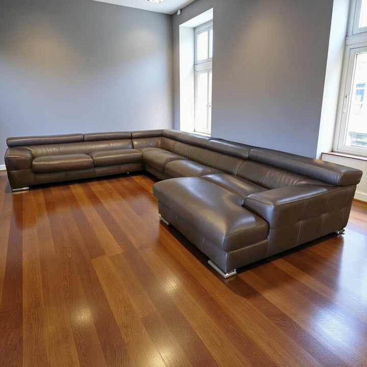 Orig Price $25,000 - Italian Leather Modern Sectional