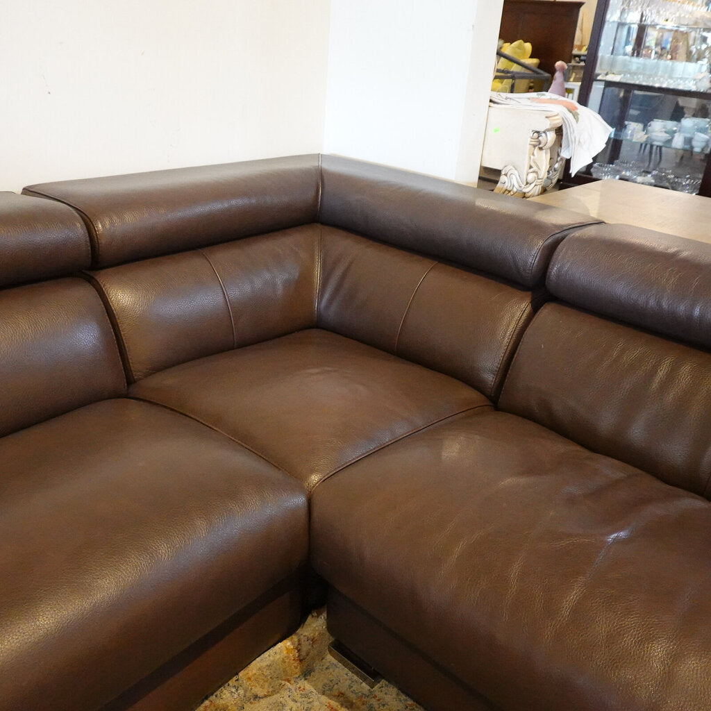 Orig Price $25,000 - Italian Leather Modern Sectional