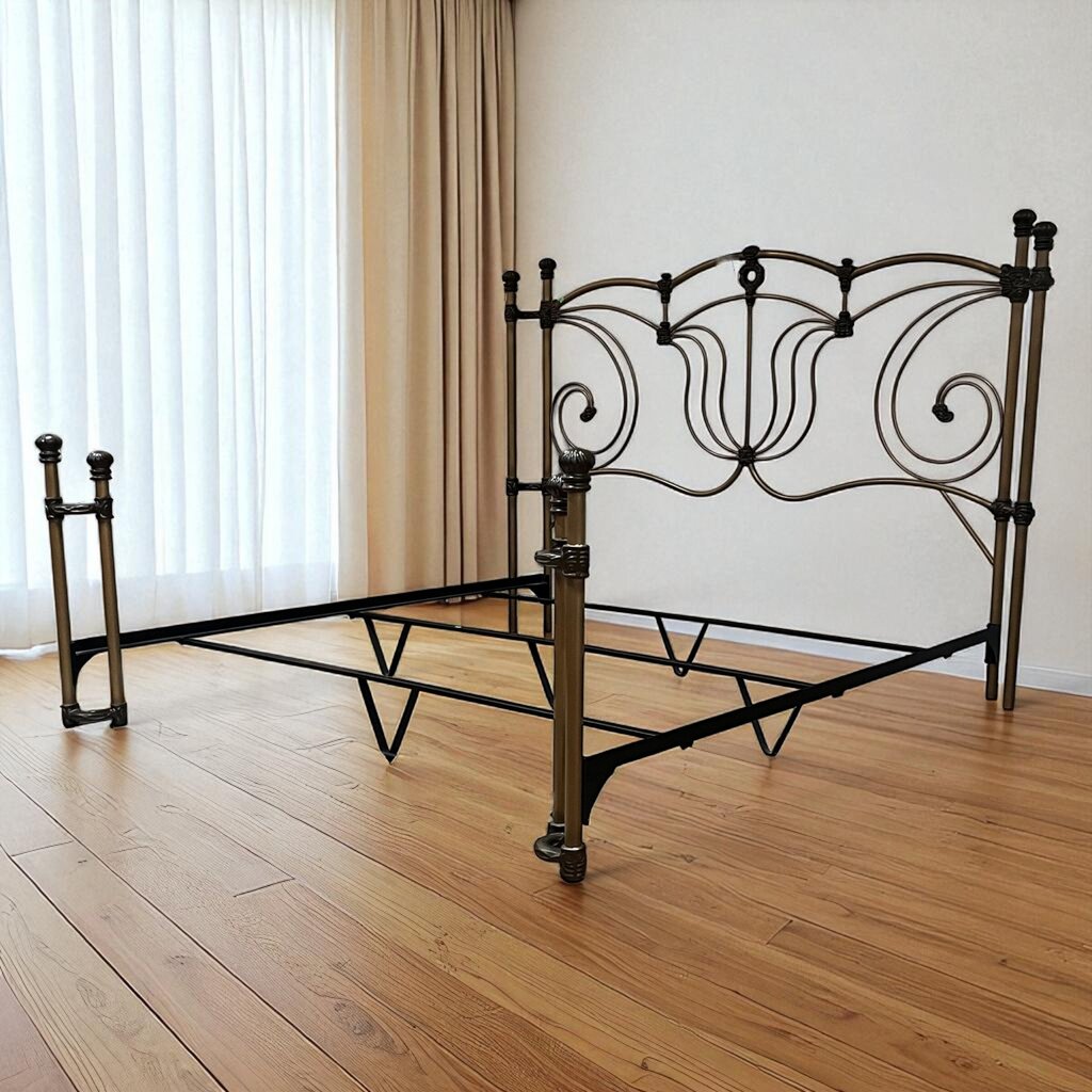 King Iron Bed - Acosta's Home