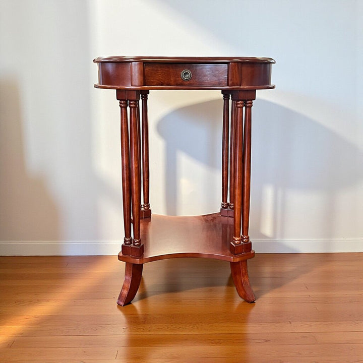 Kidney Shaped Side Table w/ Drawer