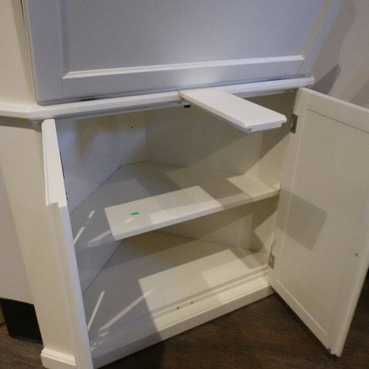 Corner Bookcase with Drop Front Desk