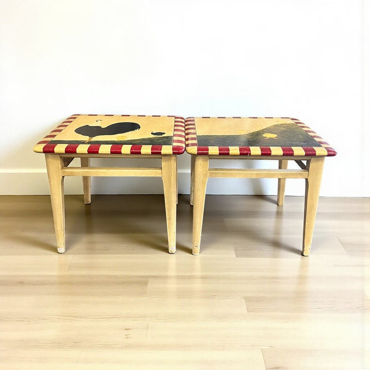 Hand Painted Stool (Set of 2)