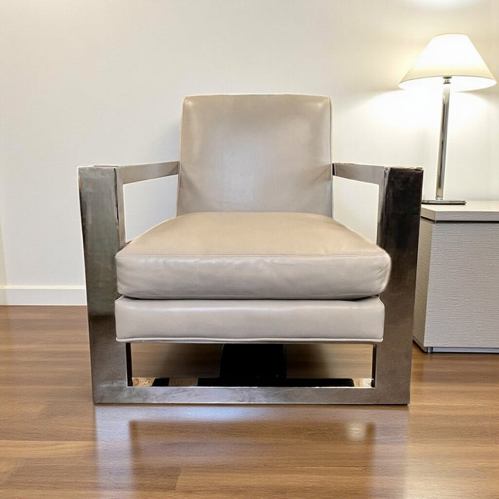 Orig Price $6000 - Leather & Chrome Chair