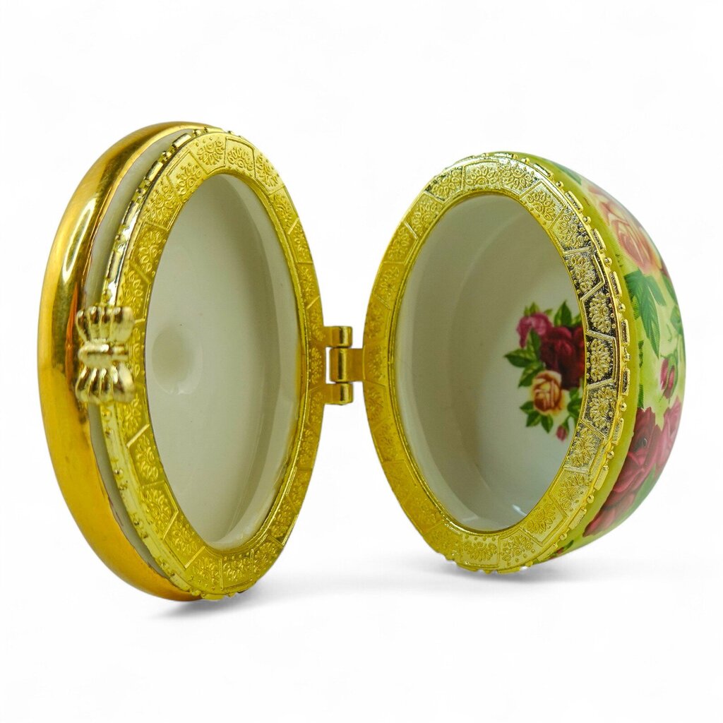 Vintage Floral Hinged Trinket Box