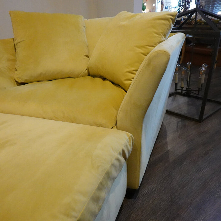 Orig Price $3000 - Oversize Velour Chair with Ottoman