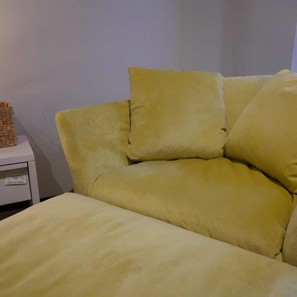 Orig Price $3000 - Oversize Velour Chair with Ottoman