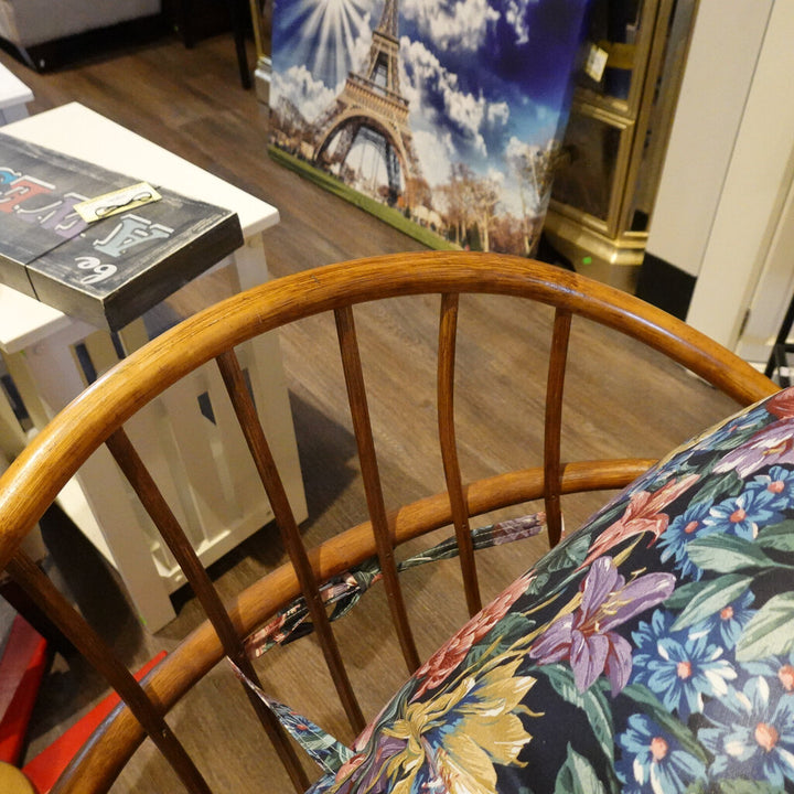 Vintage Rattan Swivel Tub Chair