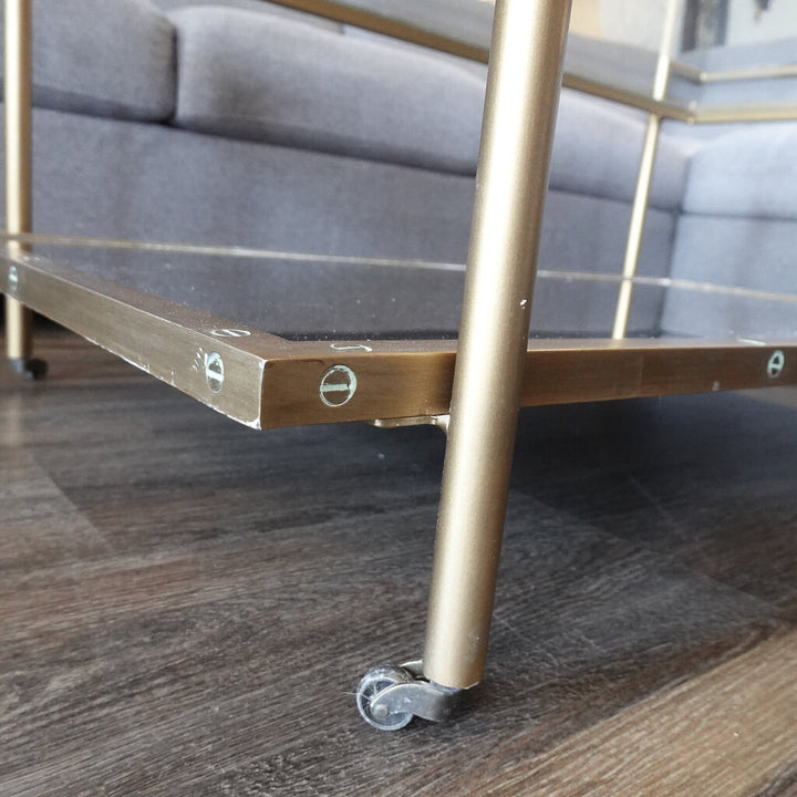 Brass and Glass Urban Cocktail Table