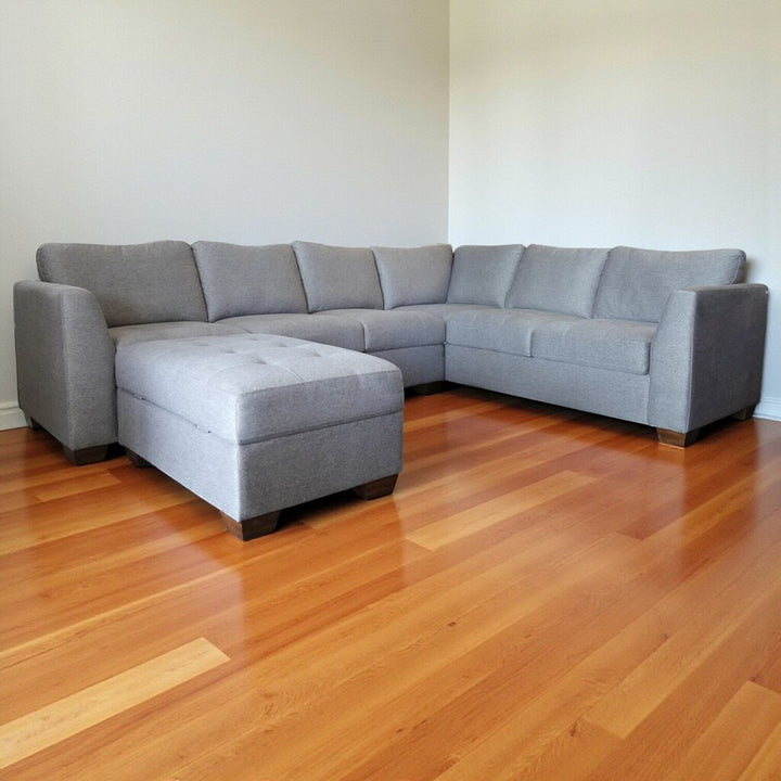 Orig Price $1900 - Sectional with Storage Ottoman