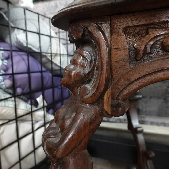 Antique Carved Victorian Parlor Table