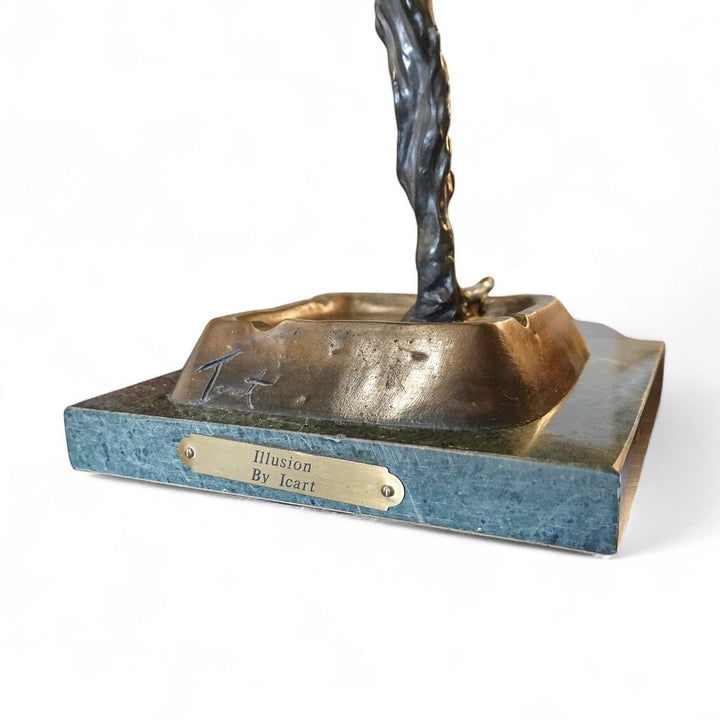 "Illusion" Bronze Sculpture / Ashtray inspired by Louis Icart