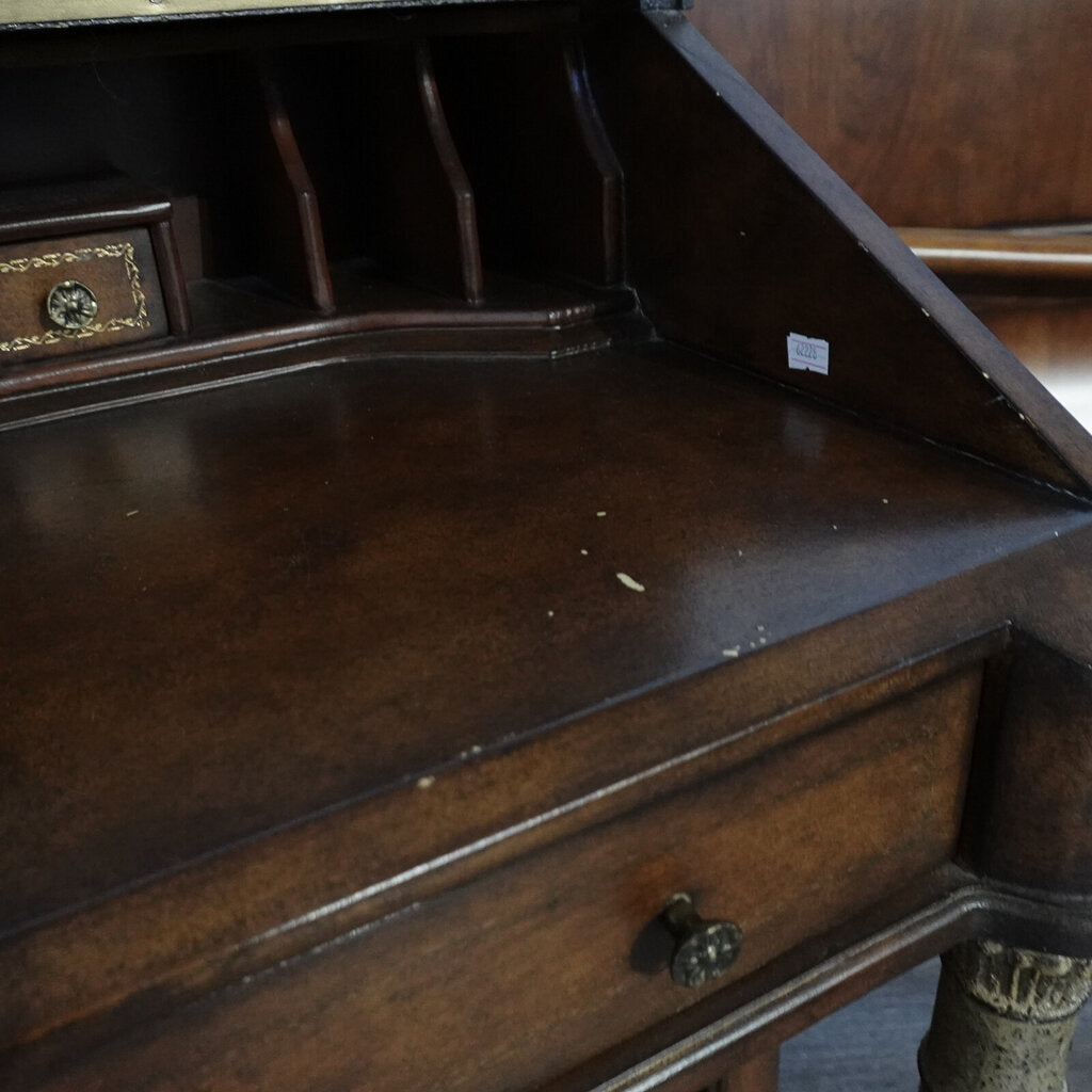 Regency Style Leather Wrapped Davenport Desk