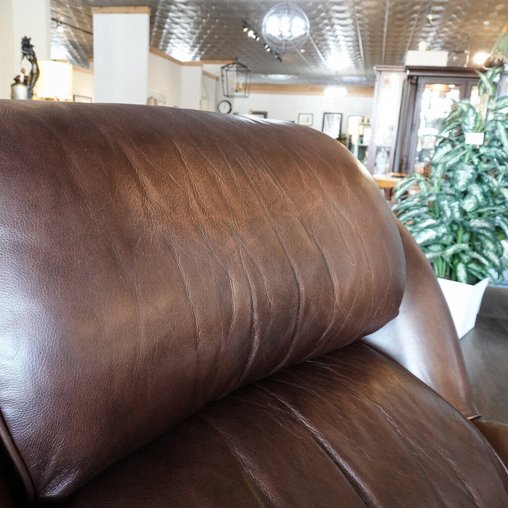 Orig Price $2500 - Leather Club Chair with Ottoman
