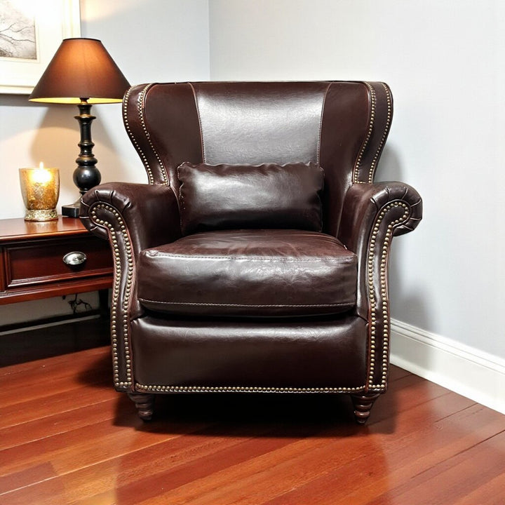 Orig Price $2300 - Leather Wingback Chair
