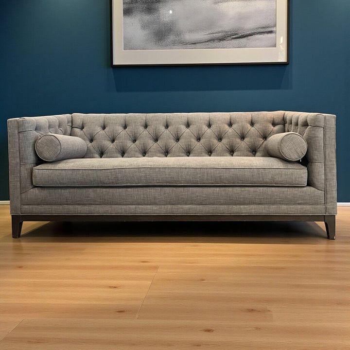 Orig Price $7700 - Tufted Sofa w/ Roll Pillows