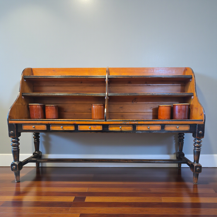 Antique Style Double Library Desk