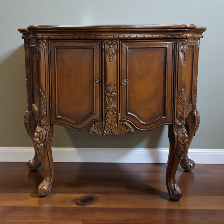 French Louis XV Style Carved Wooden Cabinet