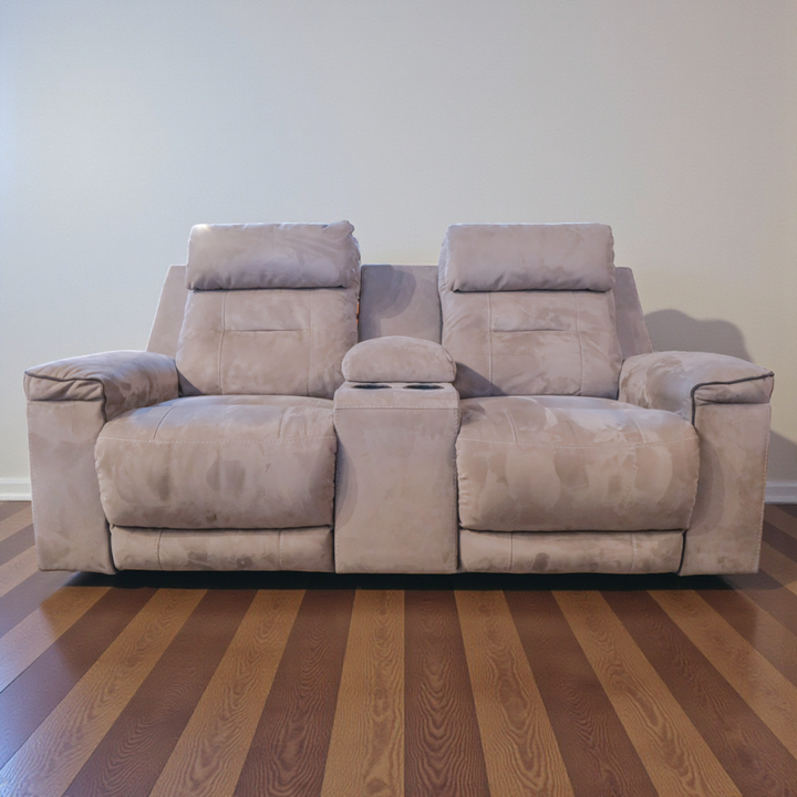 Dual Power Recline Loveseat with Center Storage