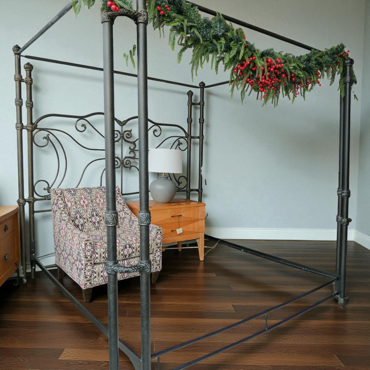 Wrought Iron Dual Post Canopy Bed