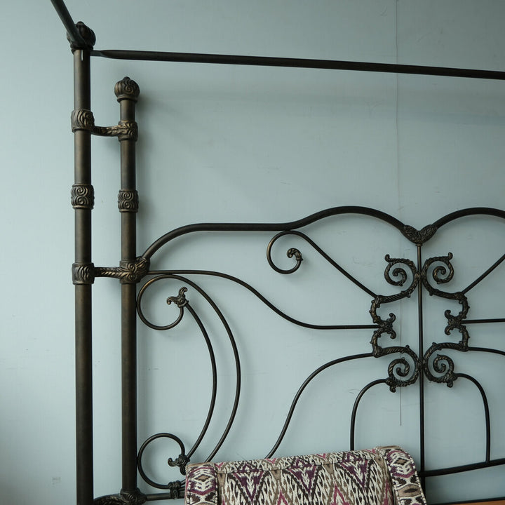 Wrought Iron Dual Post Canopy Bed