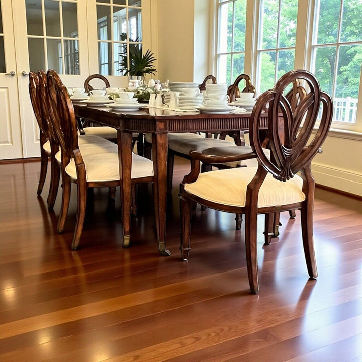 Orig Price $5256 - Dining Table w/ 8 Chairs and 2 Leaves