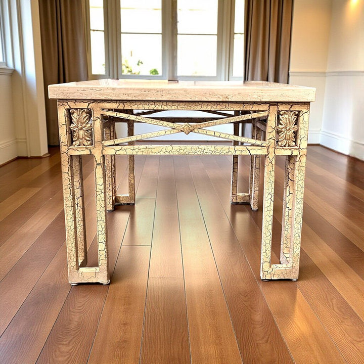 Orig Price $800 - Stone & Metal Side Table