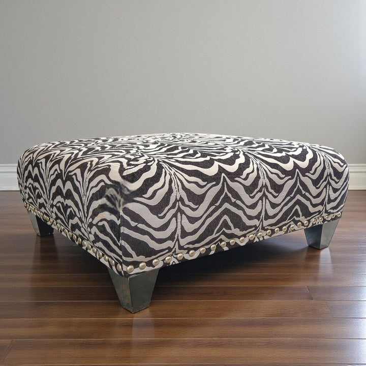 Orig Price $675 - Tuffted Zebra Stripe Ottoman
