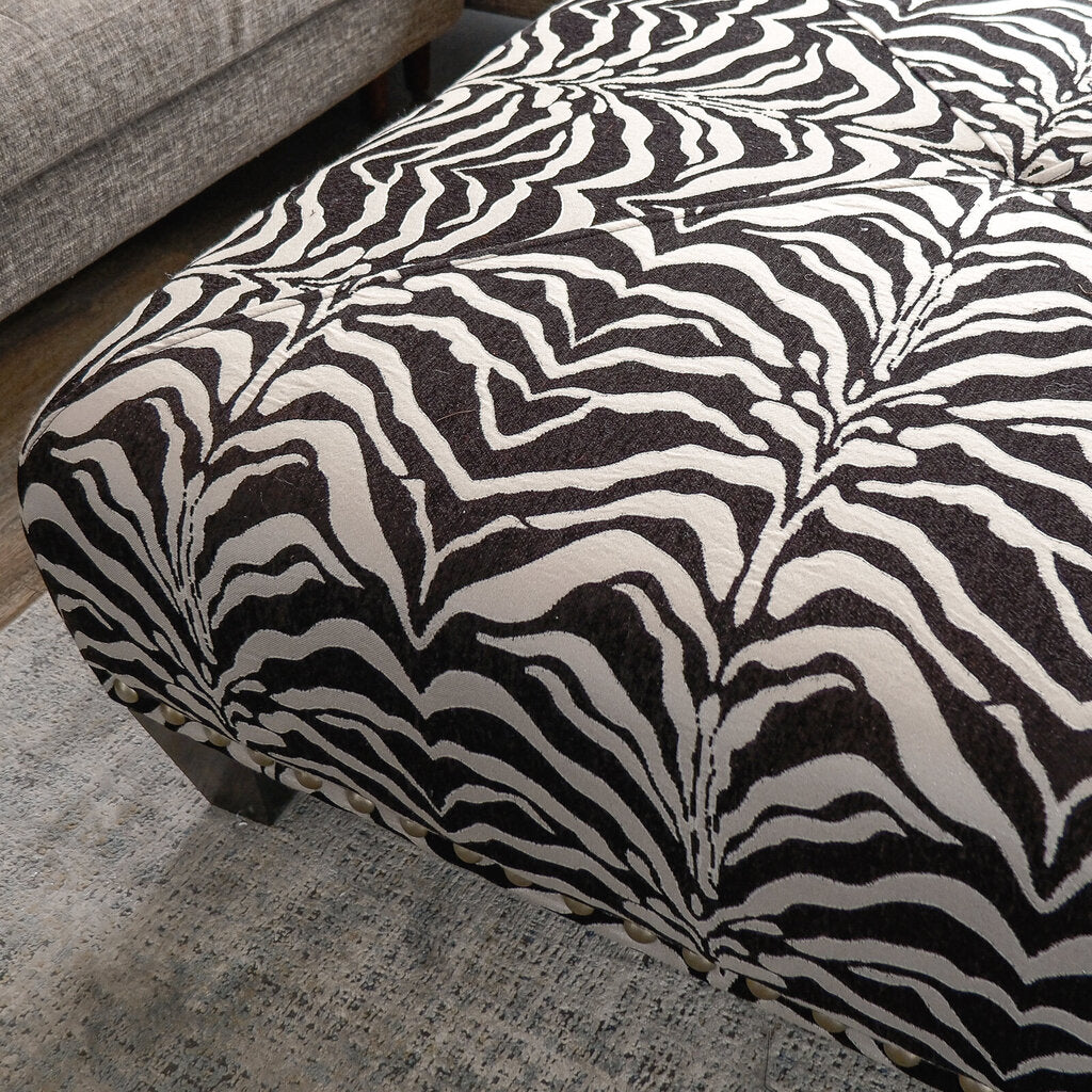 Orig Price $675 - Tuffted Zebra Stripe Ottoman
