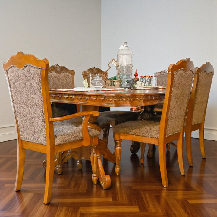Dining Table with Leaf and 6 Chairs