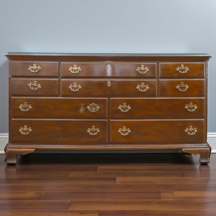 Dresser with Protective Glass Top