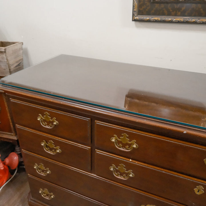 Dresser with Protective Glass Top
